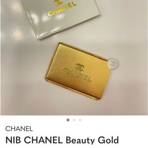 GIFT FOR LIVE SHOW:  Chanel Gold Card Holder/mirror
